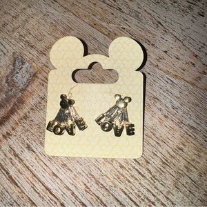 Disney Gold Mickey Love Earrings